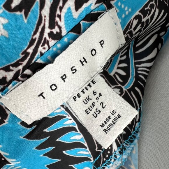 Topshop Boho Halter Cutout Maxi Dress Blue Black Size 2 NWOT - Picture 5 of 9